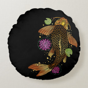 Almofada Redonda Koi Fish