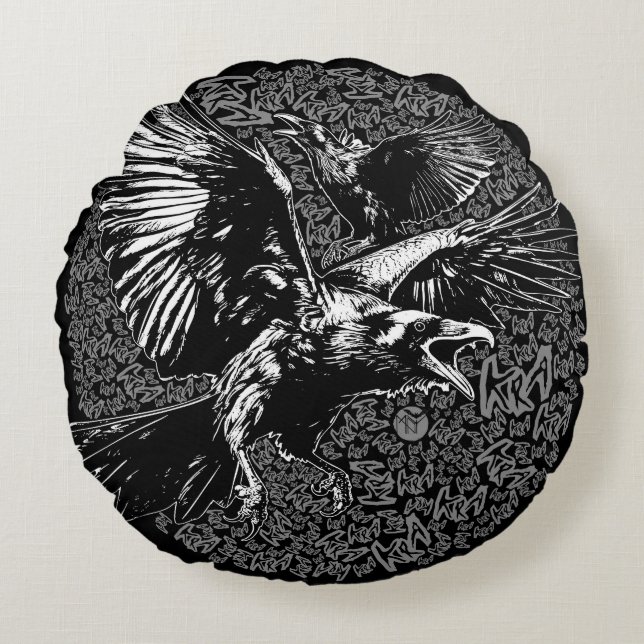 ALMOFADA REDONDA KRA KRA! (Frente)