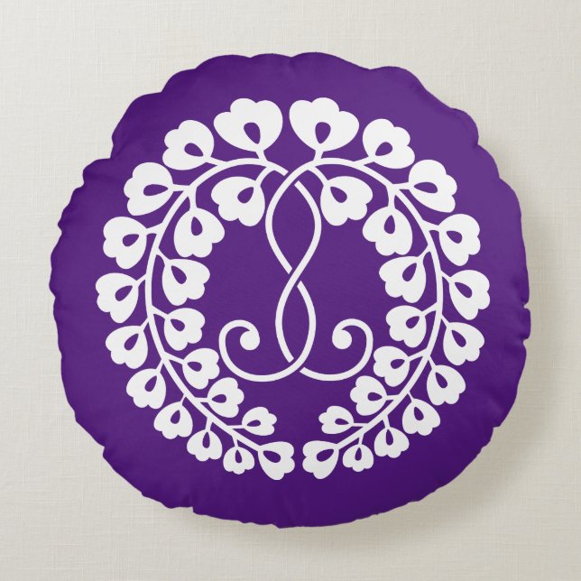 Almofada Redonda Kujo Wisteria (Frente)