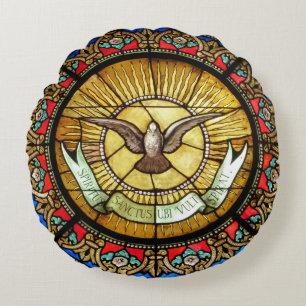 Almofada Redonda La Sainte-Chapelle Janela de Vidro Mantido