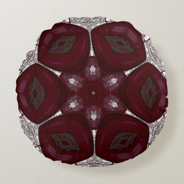 Almofada Redonda Labia Fluer Prem Mandal (Frente)