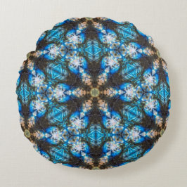 Almofada Redonda Labradorite Caleidoscópica "Em Massa"