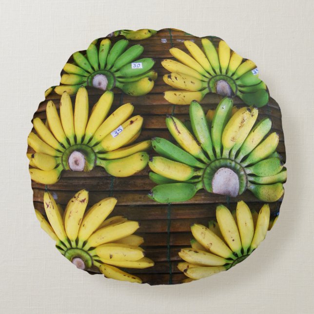 Almofada Redonda Lady Finger Bananas ~ Ovo Banana (ก ล้ ว ย ไ ข่) (Frente)