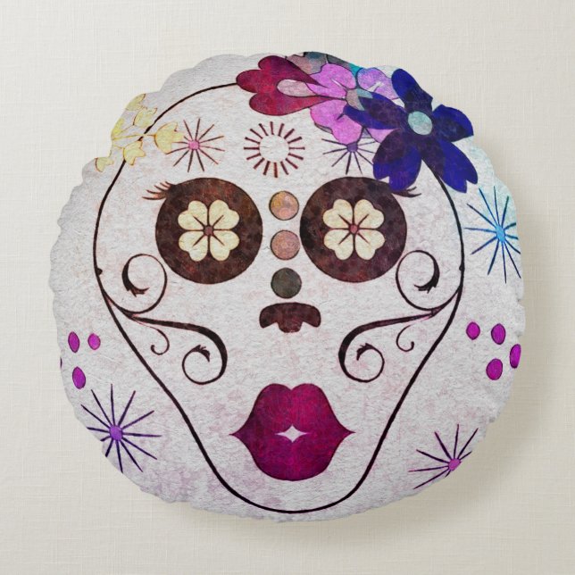 Almofada Redonda Lady Flor (Frente)