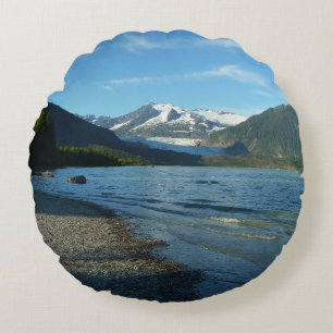 Almofada Redonda Lago Mendenhall na paisagem de Juneau Alasca