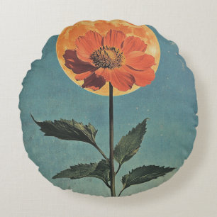 Almofada Redonda Lâmpada Laranja Luz - Charme de Boho Vintage (2)