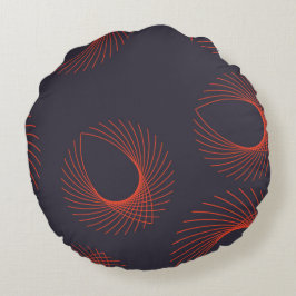 Almofada Redonda Laranja, legal, tendências, abstração geométrica d
