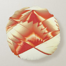 Almofada Redonda laranja ouro a bege, bruto digitalizado