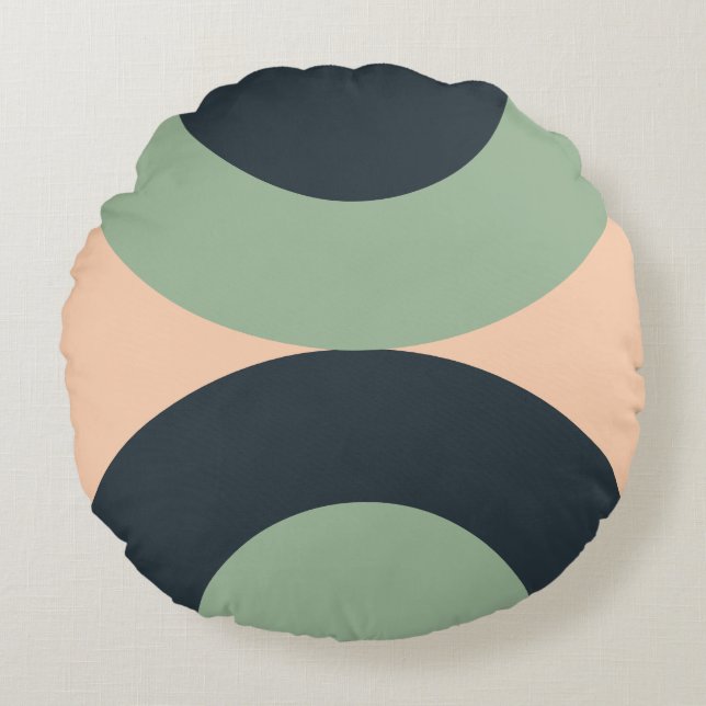 Almofada Redonda Lata Moderna de Limão do Século médio (Frente)