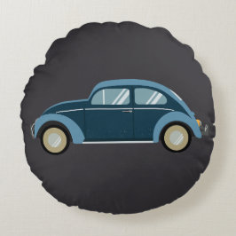 Almofada Redonda legal carro retrô azul com algemas