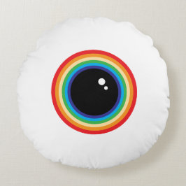 Almofada Redonda Legal Rainbow Eyeball