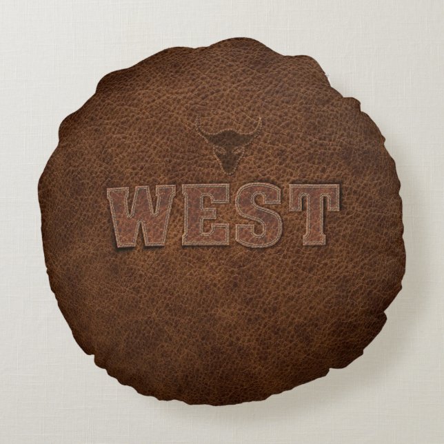 Almofada Redonda Legal texto ocidental - Personalize-o (Verso)