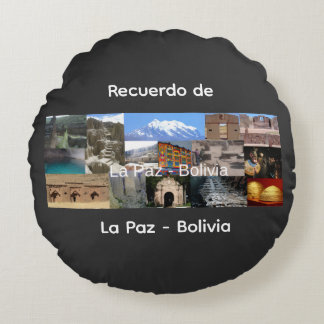 Almofada Redonda Lembrança de La Paz Bolívia