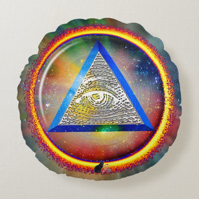 Almofada Redonda Lente de Providência (Frente)