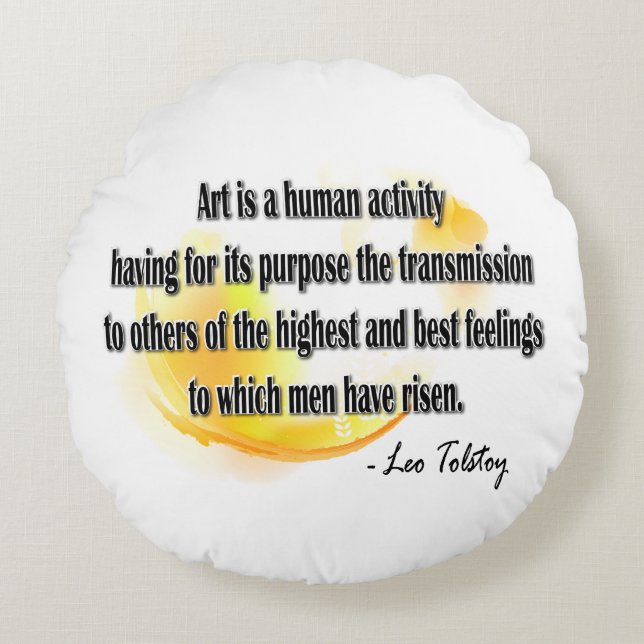 Almofada Redonda Leo Tolstoy (Frente)