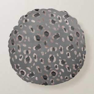 Almofada Redonda Leopard Animal Print Glam nº 6