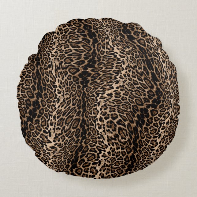 Almofada Redonda Leopard Elegant print Cushion Set (Frente)