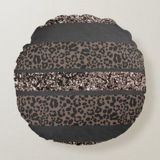Almofada Redonda Leopard Glitter Stripes Glam 6