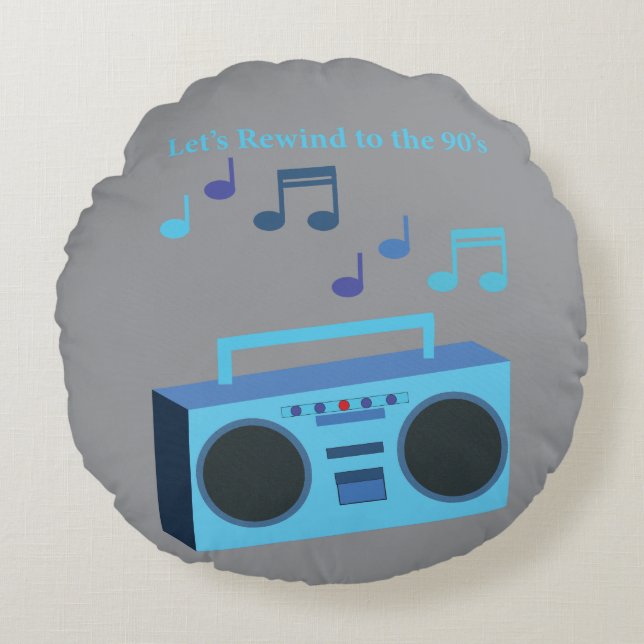 Almofada Redonda Let's rewind to the 90's (Frente)