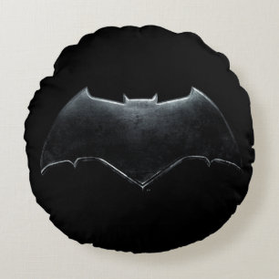 Almofada Redonda Liga da Justiça Símbolo de Batman Metálico