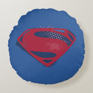 Almofada Redonda Liga da Justiça Símbolo Superman Pincel e Meio