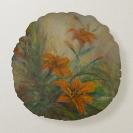 Almofada Redonda Lilases Tigre