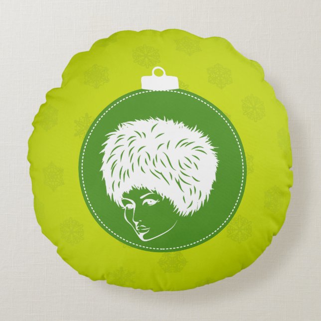 Almofada Redonda Limão Modish Natal (Frente)