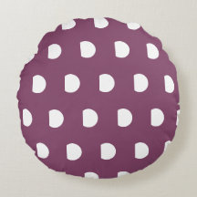 Lindo Outono Roxo Branco Pontos Polka      