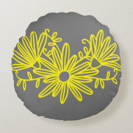 ALMOFADA REDONDA LINHA DE FLORES SIMPLES