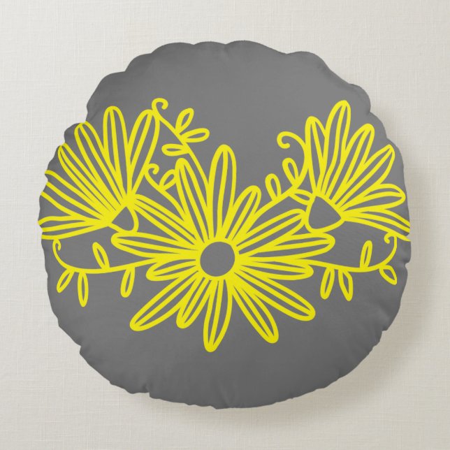 ALMOFADA REDONDA LINHA DE FLORES SIMPLES (Frente)