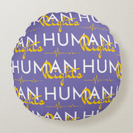 Almofada Redonda Linha de vida dos direitos humanos