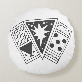 Almofada Redonda linhas angulares agudas que aumentam a energia
