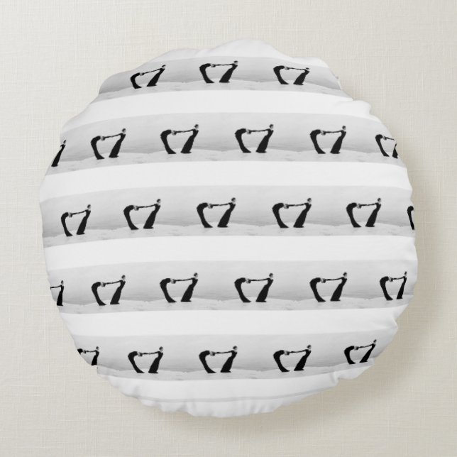 Almofada Redonda Liquid Blue Reverie — Contemporary Art Collection (Verso)