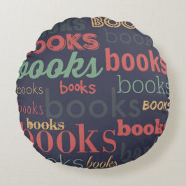 Almofada Redonda Livros dos livros dos livros!