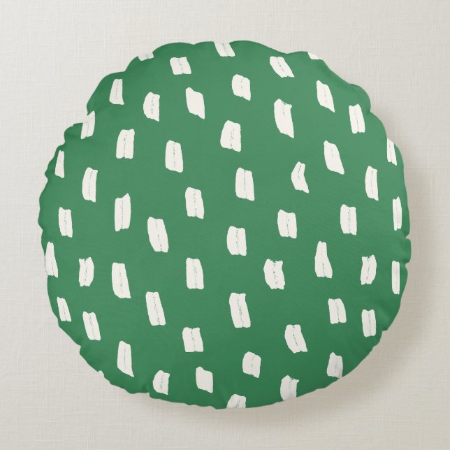 Almofada Redonda Loose Mark Leaf Green (Frente)