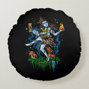 Almofada Redonda Lord Shiva Nataraja Dançando Hindu Deus