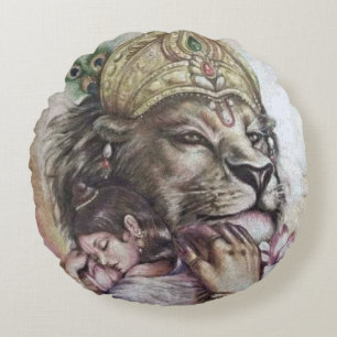 Almofada Redonda Lorde Narasimha - Travesseiro