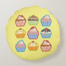 Almofada Redonda Lotsa Cupcakes Bonitos Meninos