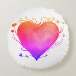Almofada Redonda Love Heart Travesseiro decorativo (16")