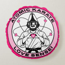 Love Sensei - Karatê Atômico - Travesseiro Redondo