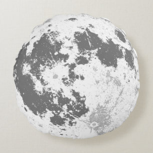 Almofada Redonda Lua cheia Supermoon brilhante