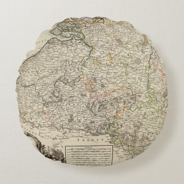 Almofada Redonda Luxembourg, Bélgica (Frente)