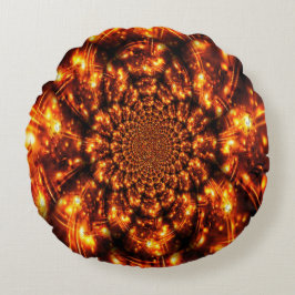 Almofada Redonda Luzes brilhantes Douradas