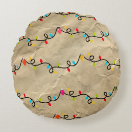 Almofada Redonda Luzes coloridas