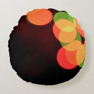 Almofada Redonda Luzes vermelhas e verdes