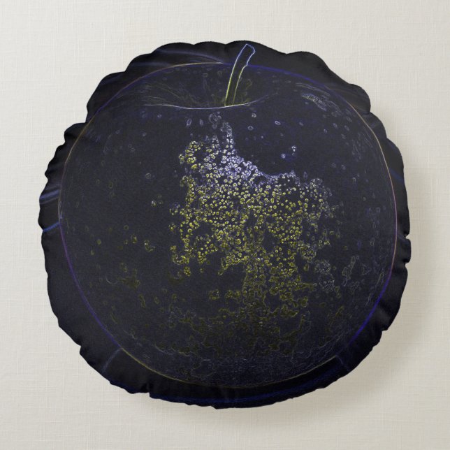 Almofada Redonda maçã ouro (Frente)