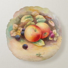 Almofada Redonda Maçãs e framboesas