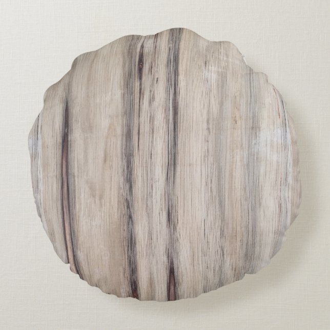 Almofada Redonda Madeira rústica (Verso)