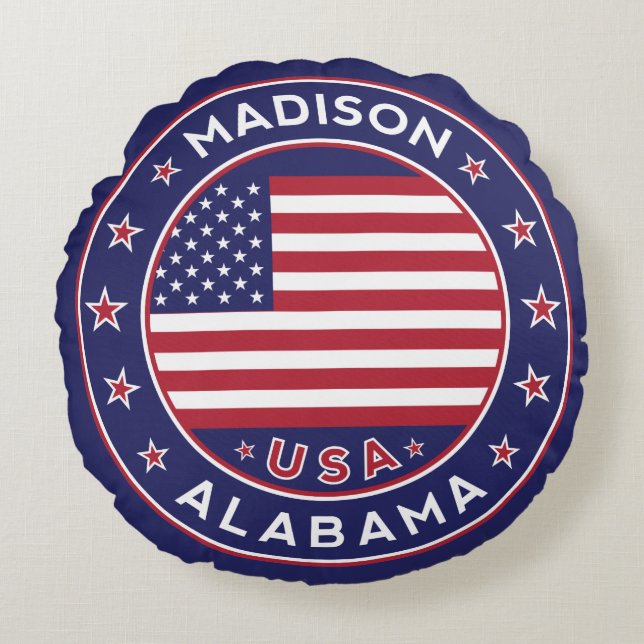 Almofada Redonda Madison, Alabama (Frente)