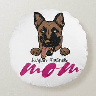 Almofada Redonda mãe malinois bélgica